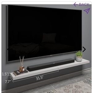 Sleek White and Gray Floating TV Console